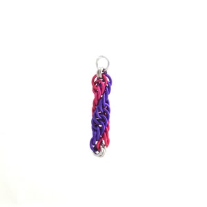 DNA Pendant, Chain Maille Pendant, Pink and Purple Jewelry, Science ...