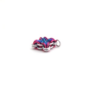 Filigree Pendant, Chain Maille Pendant, Multicolor Jewelry, Diamond Pendant, Aluminum Jewelry, Jump Ring Jewelry image 5