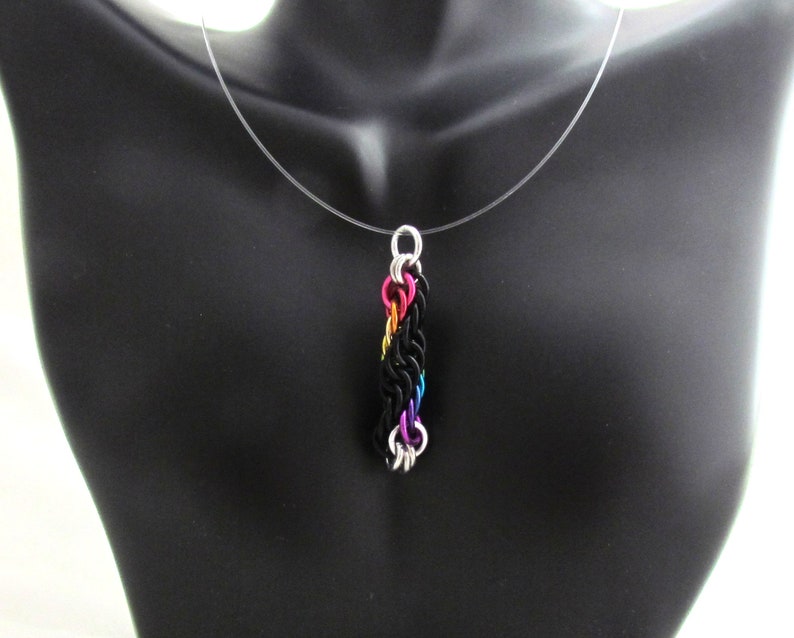 Rainbow DNA Pendant Chain Maille Jewelry Rainbow Jewelry | Etsy