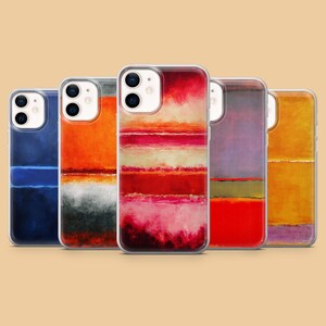 Capa para celular Mark Rothko com arte abstrata e campos de cor para iPhone 17, 16, 15, 14, 13, Samsung S25 Ultra, S24, S23 FE, A54, A34, A15, A14, Pixel 9 Pro, 8 A e 7.