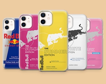 Red Bull Edition Phone Case Energy Drink Wings Cover for iPhone 17 16 15 14 13 Samsung S25Ultra S24 S23FE A54 A34 A15 A14 Pixel 9Pro 8A 7A