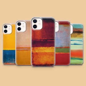 Capa para celular Mark Rothko com arte moderna abstrata para iPhone 17 16 15 14 13, Samsung S25 Ultra S24 S23 FE A54 A34 A15 A14, Pixel 9 Pro 8 A 7