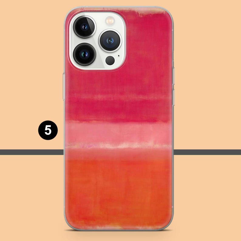 Pode incluir: Capa de telem&oacute;vel com um design abstrato em tons de vermelho e laranja. A capa apresenta um efeito gradiente, com um laranja profundo na base, desvanecendo-se em rosa e vermelho. O n&uacute;mero "5" &eacute; vis&iacute;vel no lado esquerdo.