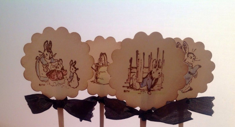 Cupcake Toppers Picks Peter Rabbit-set of 12 image 2