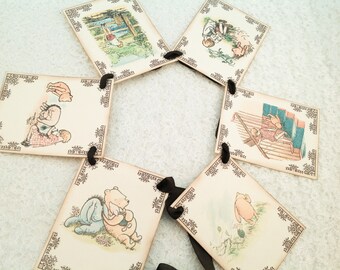Classic Pooh Banners and Signs-Pooh Garland-Pooh Decorations-Pooh Birthday Party Decorations