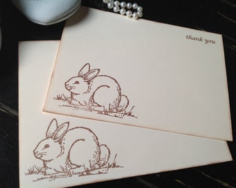 Bunny Rabbit Cards-Gender Neutral Paper Goods Note Cards and Sets