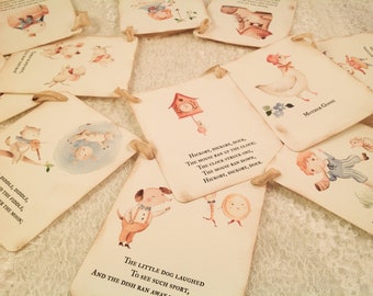 Nursery Rhyme Banner-Humpty Dumpty Storybook Banner-Mother Goose-Baby Shower Decorations-