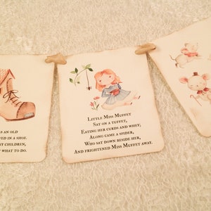 Nursery Rhyme Banner-Humpty Dumpty Storybook Banner-Mother Goose-Baby Shower Decorations image 4