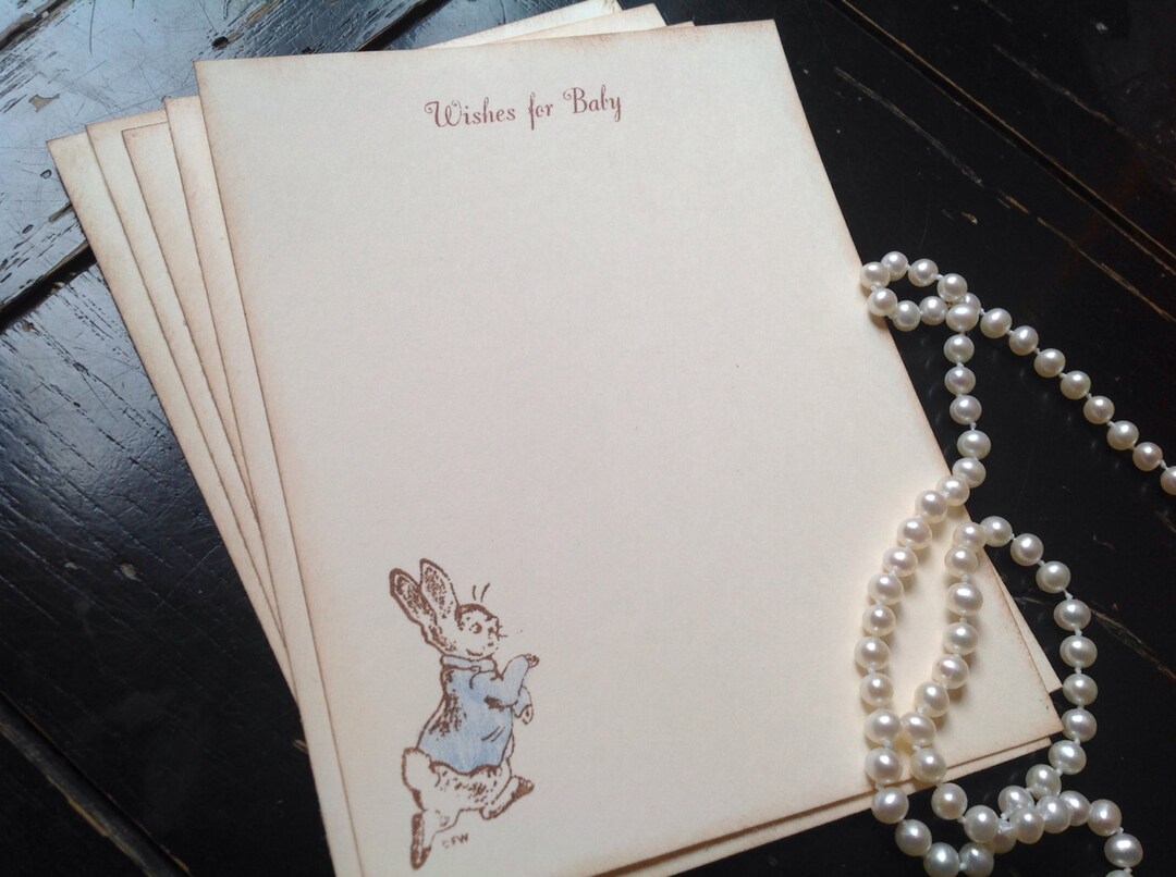 Peter Rabbit Wish Cards-gender Neutral Shower-peter Rabbit Tags-set of ...