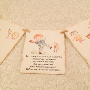 Nursery Rhyme Banner-Humpty Dumpty Storybook Banner-Mother Goose-Baby Shower Decorations image 3