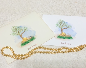 Classic Pooh Thank You Note Cards- Thank You Notes-Children's Kids note cards-Set of 10