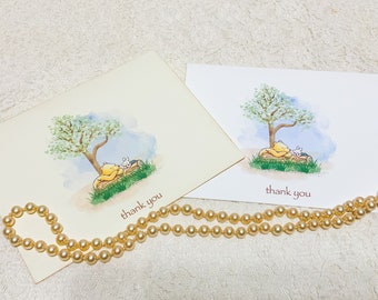 Classic Pooh Thank You Note Cards- Thank You Notes-Children's Kids note cards-Set of 10