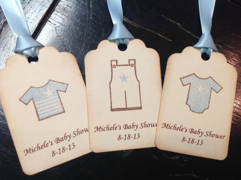 Personalized Baby Shower Tagscookie Tags Onesies Baby Etsy