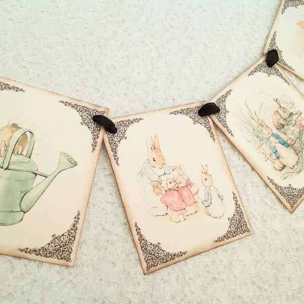 Peter Rabbit Banner-Peter Rabbit Baby Shower Decorations-Beatrix Potter Images-Peter Rabbit Sign
