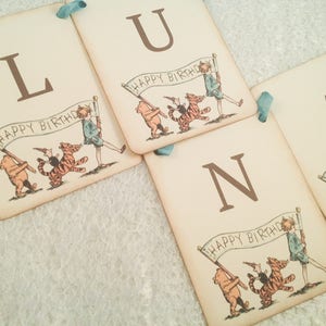 Winnie the Pooh  Birthday Banner-Pooh Banner Garland Bunting-Personalized Banner