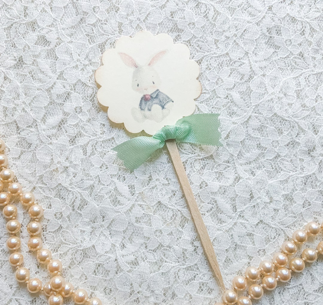 Bunny Rabbit Cupcake Picks Toppers-bunny Shower Decorations-bunny ...