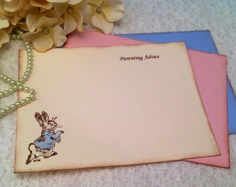 Peter Rabbit Parenting Advice and Wishes for Baby Cards/Blessings for Baby