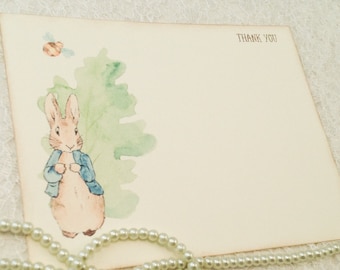 Peter Rabbit Thank You Note Cards-Thank You Card and Note Card Sets-Peter Rabbit Baby Shower-Set of 10