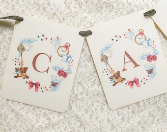 Wonderland Wedding Banner-Cards and Gifts Sign-Card Banner-Wish Tree Banner Sign-Baby Shower Banners