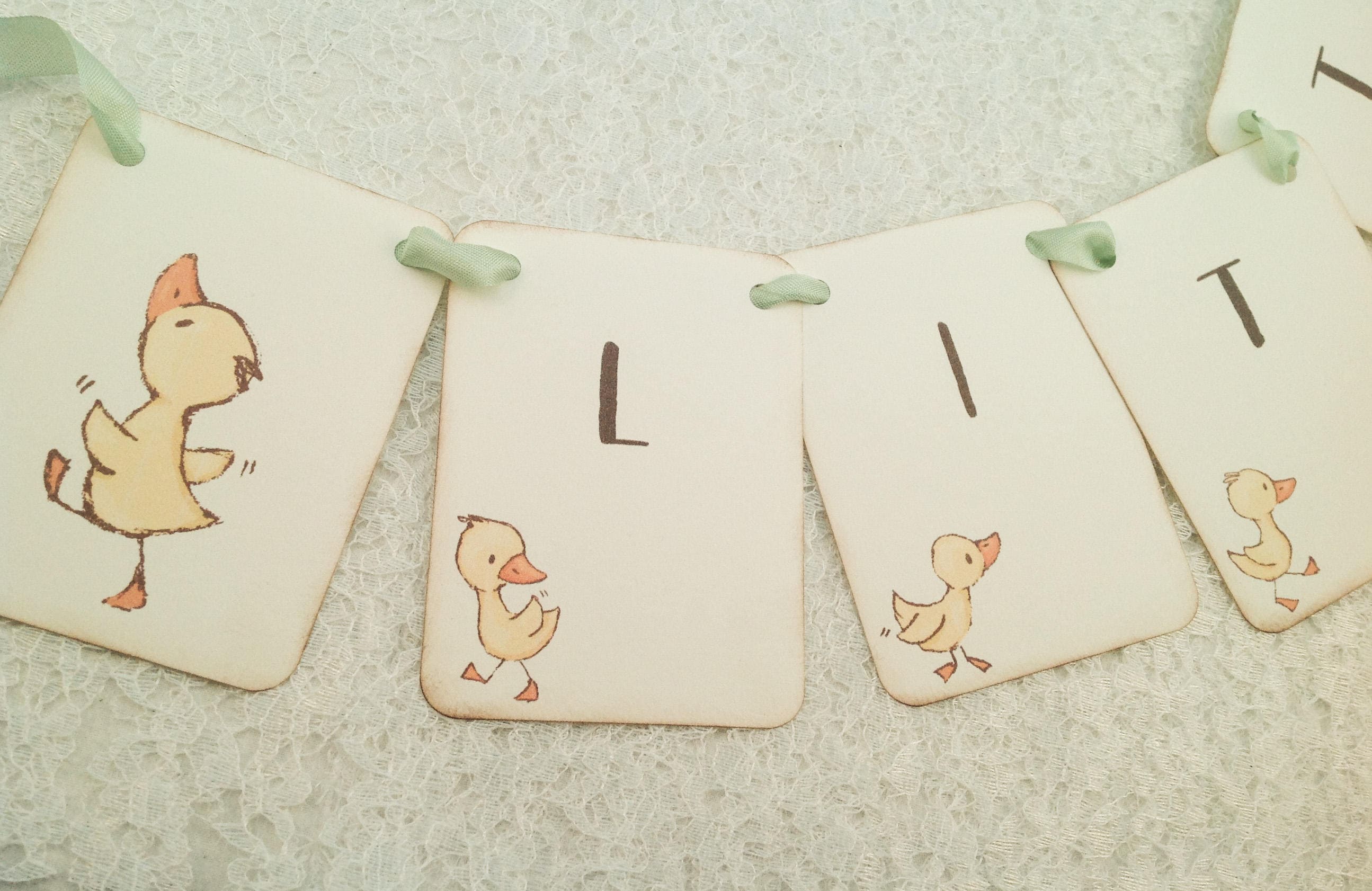 Duck Baby Shower Banner-welcome Little One Banner-yellow Ducks | Etsy
