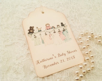 Personalized Gender Neutral Baby Shower Thank You Tags-Boy or Girl Customized Tags and Labels