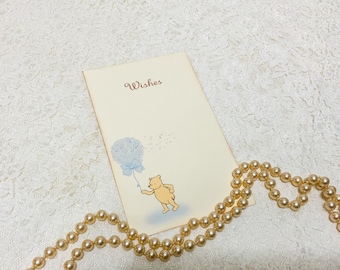 Pooh Boy Wish Cards Tags-Winnie the Pooh Wishes for Baby- Dear Baby-Set of 12