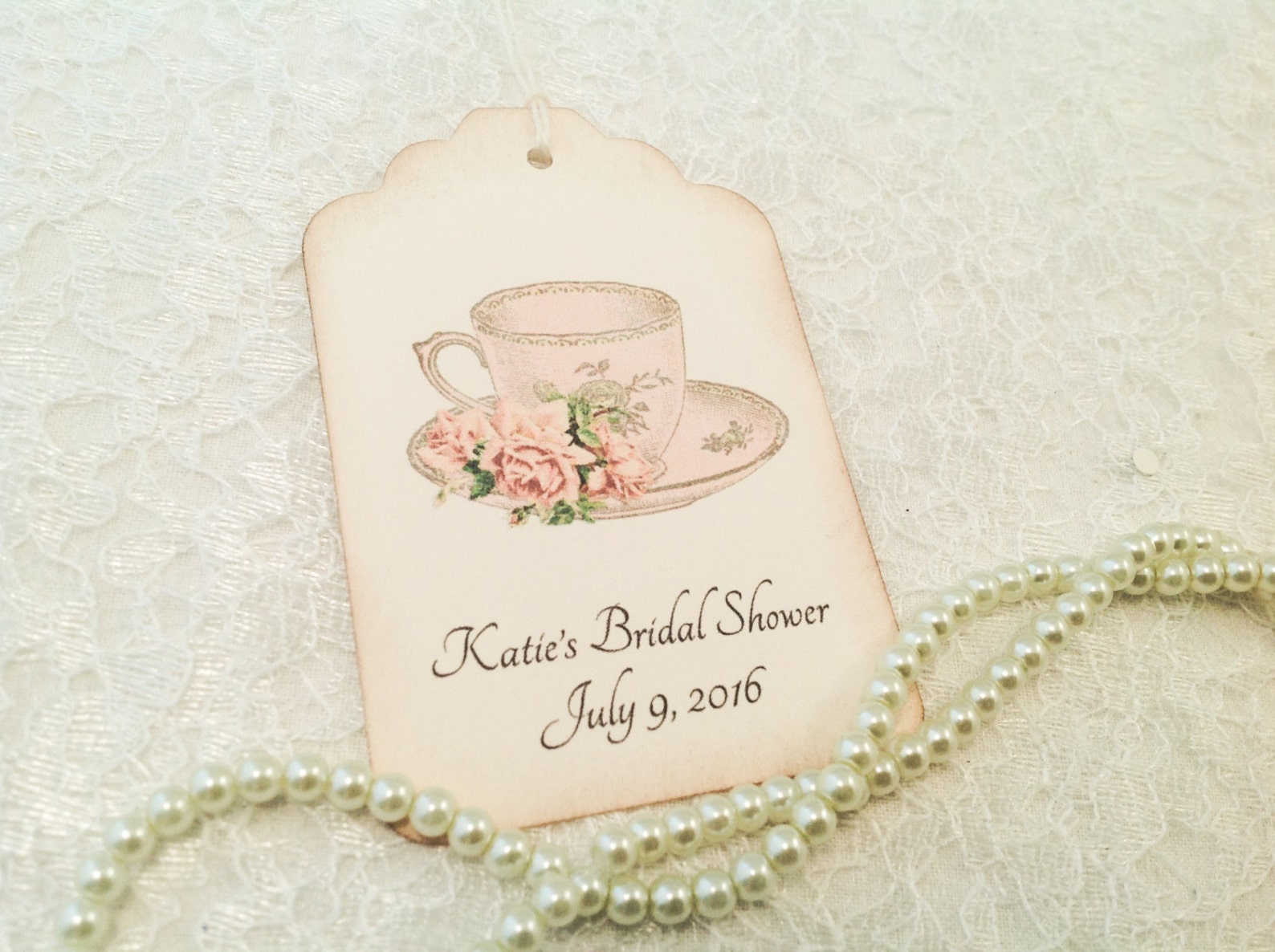 Tea Party Gift and Favor TagsWedding Favor TagsTeacup Bridal Etsy