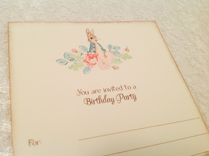 Peter Rabbit Birthday Party Invitations First Birthday Etsy