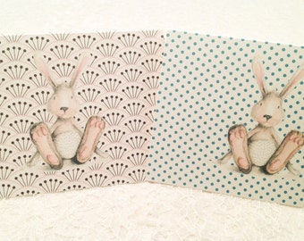Bunny Note Cards-Thank You Cards for Baby Showers Children's Birthday-Set of 10