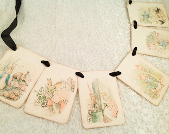 Peter Rabbit  Banner-Peter Rabbit Book Banner-Beatrix Potter Nursery Rhymes Images and Decorations