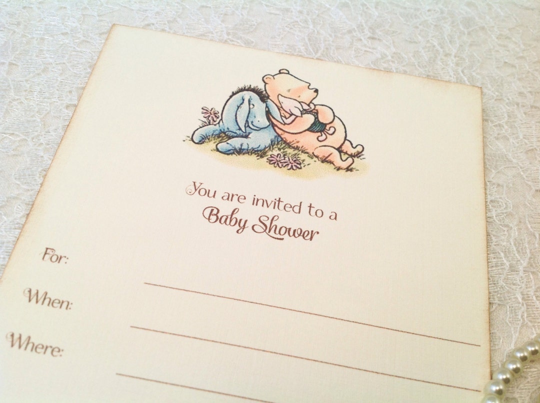 Fill in Blank Baby Shower Invitationsclassic Pooh Baby Shower Invites