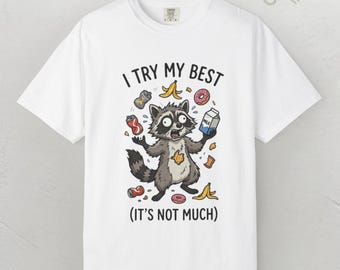 Funny Raccoon Shirt | Trash Panda Meme, Chaotic Energy Tee