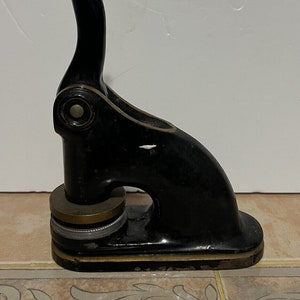 Antique Cast Iron Seal Embosser Financial-Regent Building & Loan Assn NJ 1923