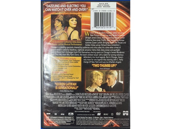 Chicago (DVD, 2003, Widescreen) Richard Gere, Renee