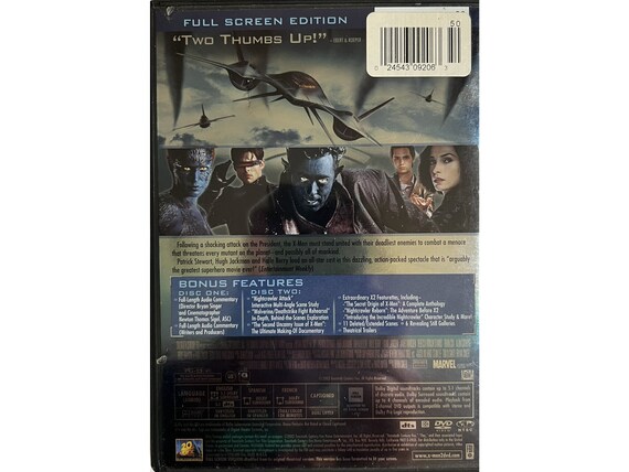 X2: X‑men United (DVD, 2003) Full Screen Marvel Superhero Action