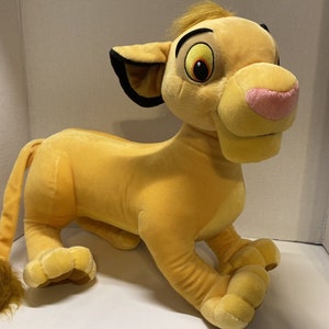 Disney The Lion King Jumbo Simba Plush Stuffed Animal 20&quot; x 15&quot; With Tags 2002