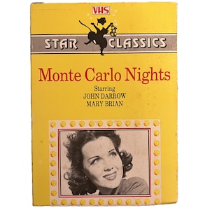 Monte Carlo Nights (VHS, 1986, 1934 Film) John Darrow, Mary Brian RARE