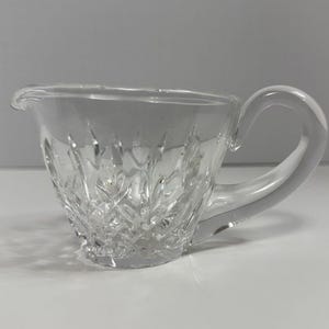 Vintage Heavy Cut Glass Crystal Creamer