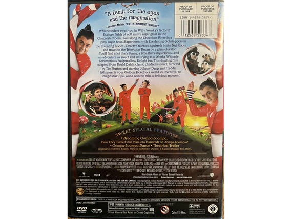 Charlie and the Chocolate Factory (DVD, 2005) Full Screen Edition