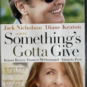 Something&#39;s Gotta Give (DVD, 2003) ~ Jack Nicholson, Diane Keaton ~ Like New