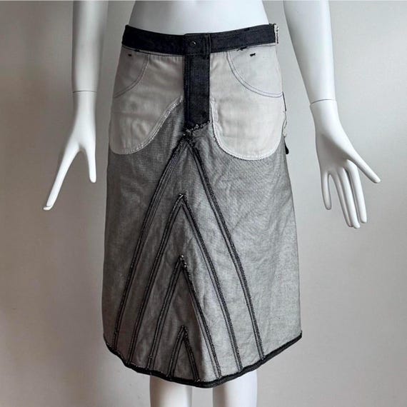 Alexander McQueen, Vintage Alexander McQueen ‘inside-out’ denim skirt
