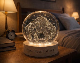 Rocky the Alien Crystal Ball Night Light, Project Hail Mary Crystal Ball Night Light, Book Lover Gifts, Gift For Best Friend, Sci-fi Lovers