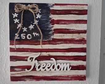 Patriotic flag 250 painting