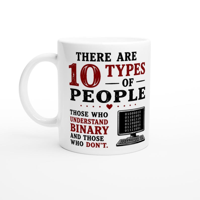 Binary Code Coffee Mug, Funny Programmer Mug, Computer Science Gift, Coding Coffee Mug, Geek Gift, IT Professional Mug image 2