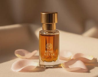 Pure Rose Attar Perfume Oil| | Natural Alcohol-Free | Indian Ittar Summer Fragrance | Gift for Her