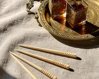 Handmade Camel Bone Sormeh Applicator | Traditional Kohl Applicator Stick | Natural Bone Surma Tool | Middle Eastern Beauty Accessory