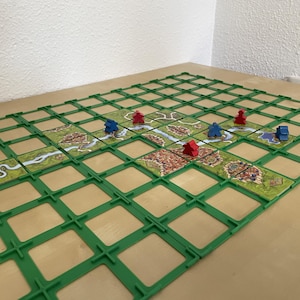 Magnetiska plattstöd för Carcassonne | 4x4 rutnät