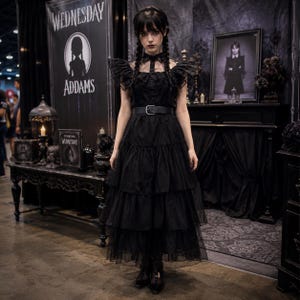 wednesday addams homecoming dress Wednesday Addams Costume, Wednesday Prom Dress