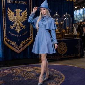 blue dress harry potter Hermione Granger Yule Ball Dress | Elegant Hogwarts Costume for Adults | Perfect for Cosplay and Themed Parties