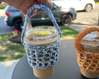 The Cutest Cup Carrier. 100% Cotton, handmade in NYC